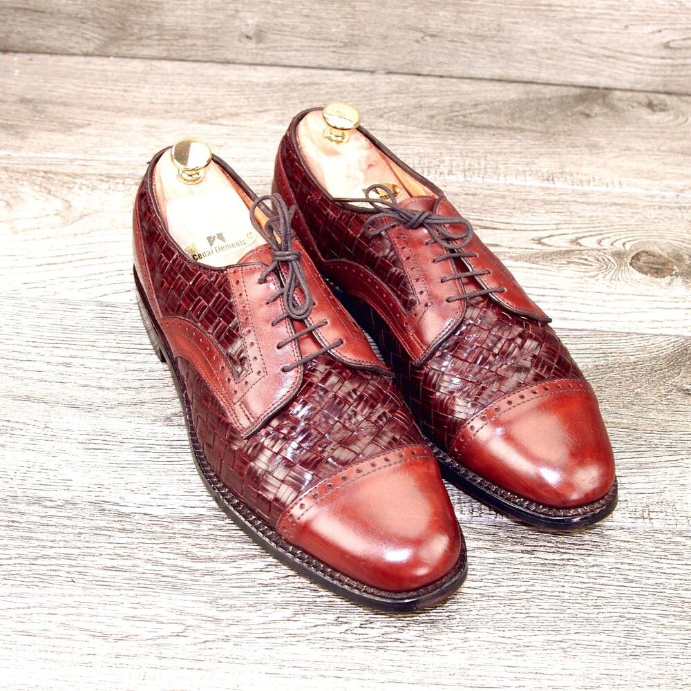 Allen Edmonds CRANDON Woven Blucher 9 D Chili * add $15 new Cedar Trees